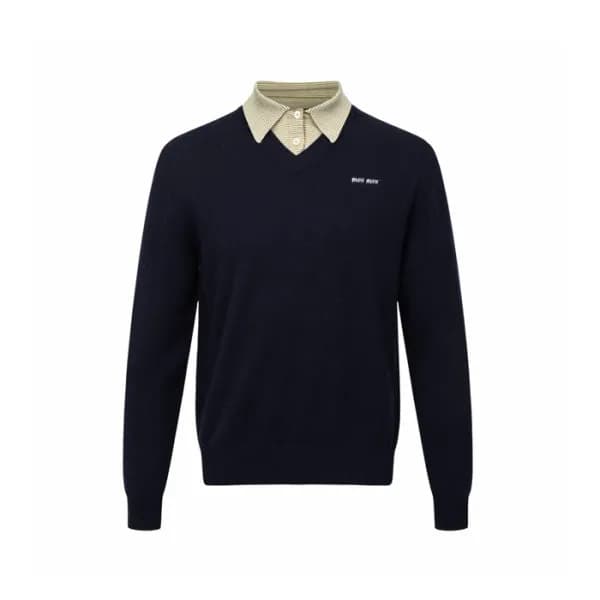 미우미우 여성 폴로 스웨터 - Miumiu Womens Polo Sweater - mic16761x - 1