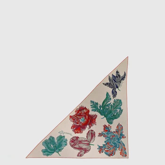 에르메스 여성 튤립포마니 자이언트 트라이앵글 스카프 - Hermes Womens Tulipomanie Giant Triangle Scarf - acc8810x - 1