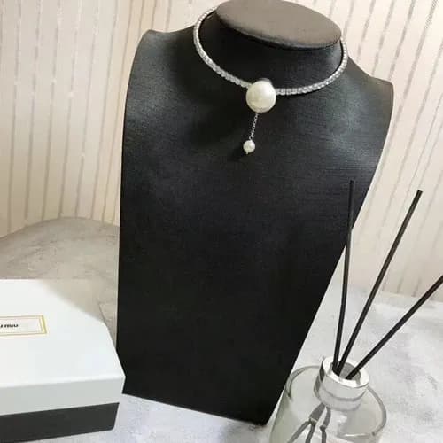 MIU MIU Choker 18k White Gold - 미우미우 여성용 목걸이 18… - 1