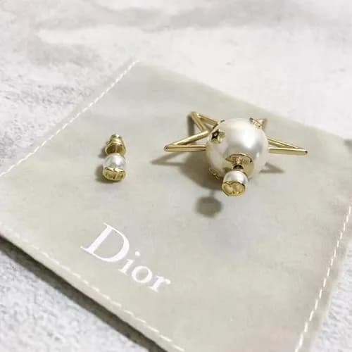 Dior Yellow Gold Earring - 디올 여성용 18k도금 옐로우 골드 … - 1