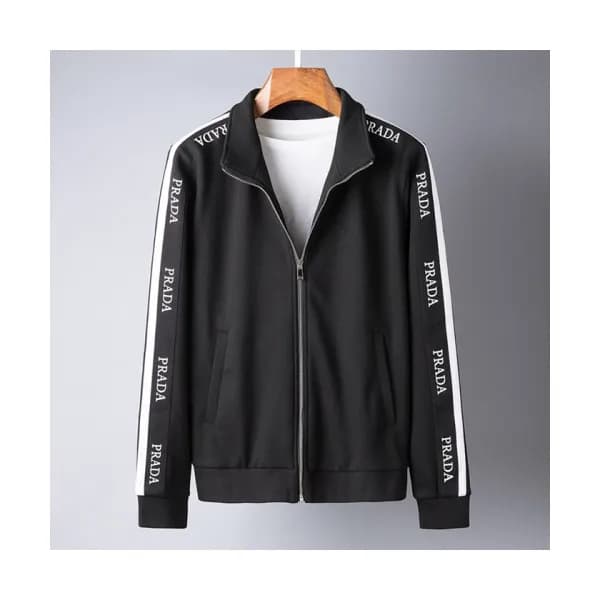 PRADA 2018 MENS COTTON ZIP-UP HOOD TEE - 프라다 남성 코튼… - 1