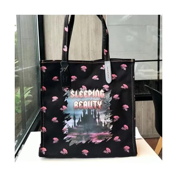 Coach Keith Haring Canvas Tote Shoulder Shopper Ba… - 1