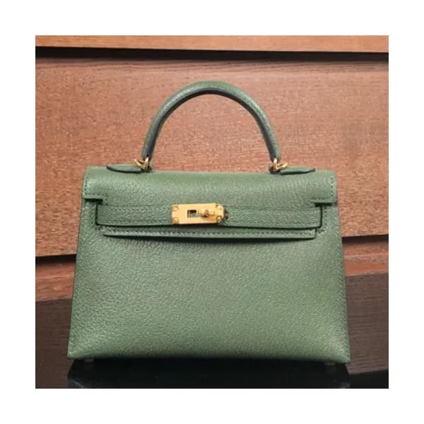 Hermes Mini Kelly 2 Goat Skin Tote Shoulder Bag , … - 1