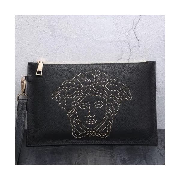 Versace Leather Clutch Bag,28CM - 베르사체 레더 남성용 클러치백… - 1