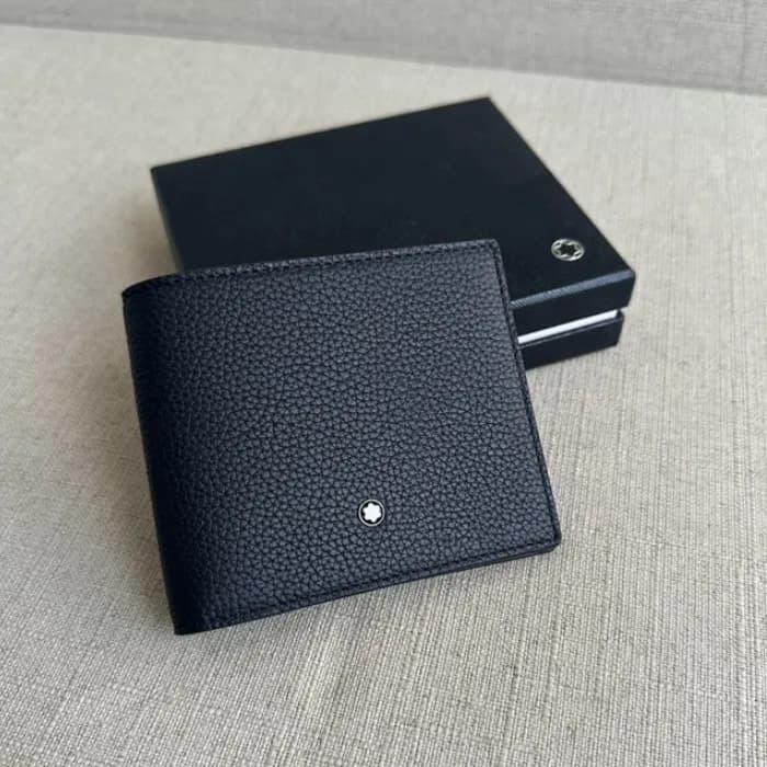 Montblanc Mens Logo Leather Bifold Purse - 몽블랑 남성 … - 1