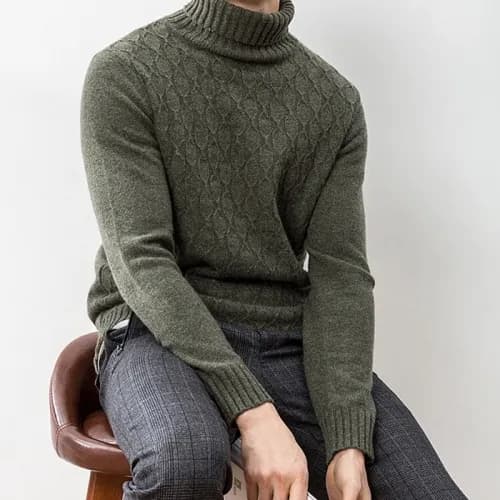 Zegna 2018 Mens Turtleneck Sweater - 제냐 울 터틀넥 스웨터… - 1