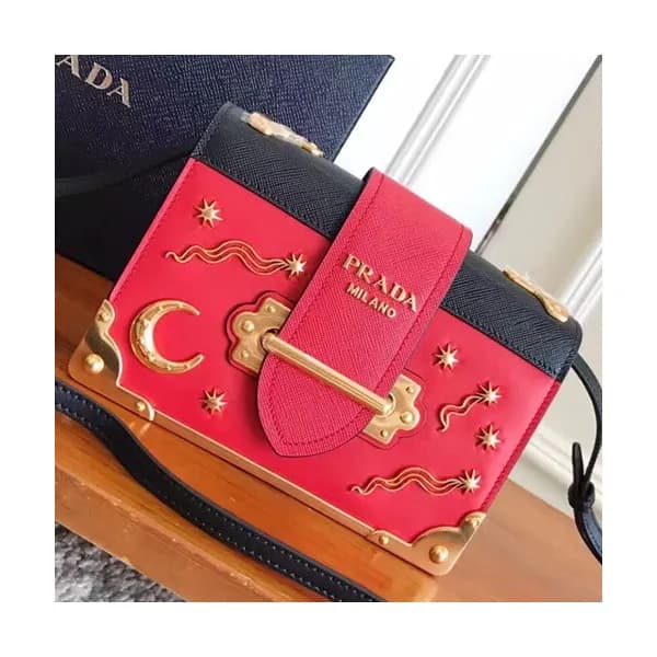 Prada 2018 Cahier Leather Shoulder Bag,18cm - 프라다 … - 1