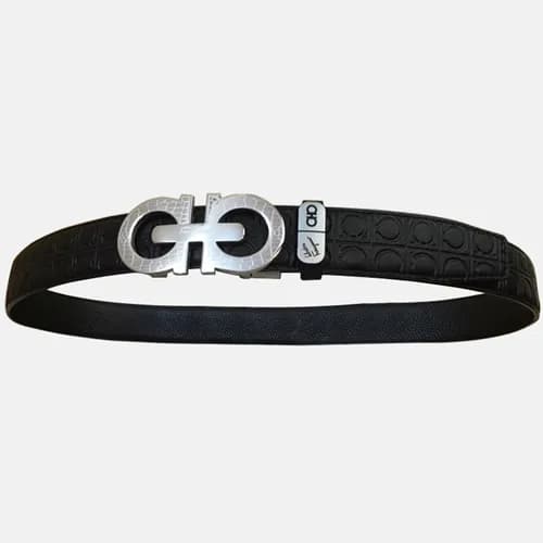 Salvatore Ferragamo 2019 Mens Gancini Buckle Leath… - 1