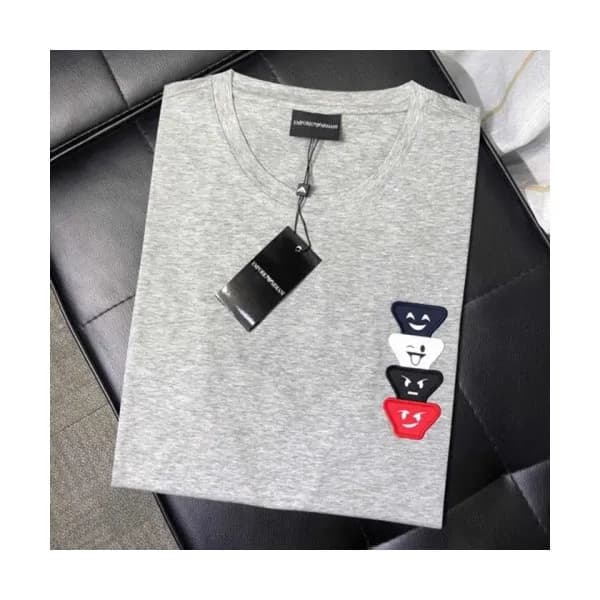 Emporio Armani 2019 Mens Crew - neck Cotton Short … - 1