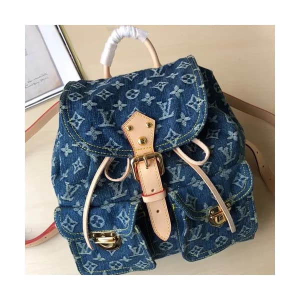 Louis Vuitton Supreme Monogram Denim Back Pack,30… - 1