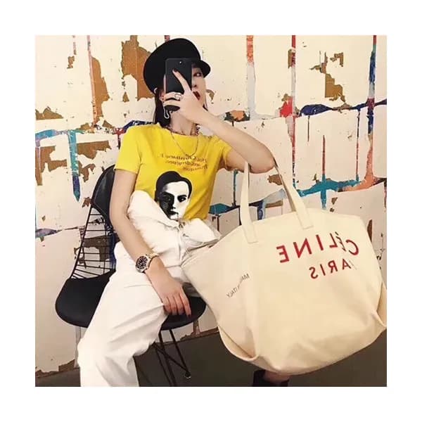 Celine Canvas Tote Shoulder Shopper Bag,36CM - 셀린느… - 1