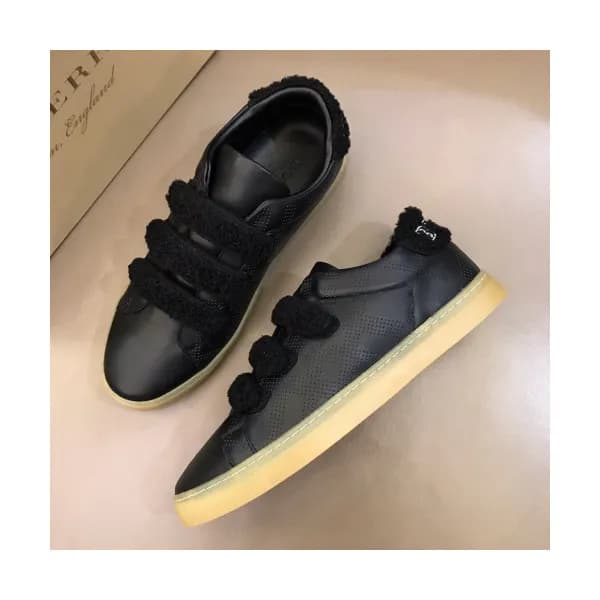 Burberry 2019 Mens Cajual Velcro Leather Sneakers … - 1
