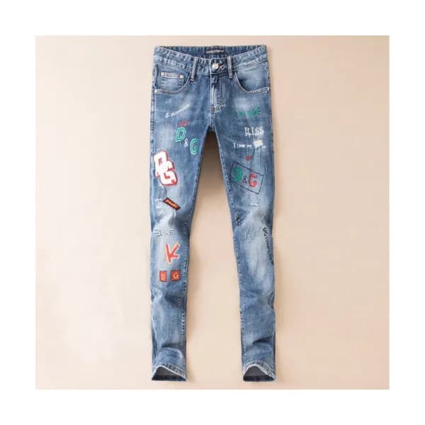 Dolce&Gabbana Mens Embroidery Jeans - 돌체앤가바나 남성 자수… - 1