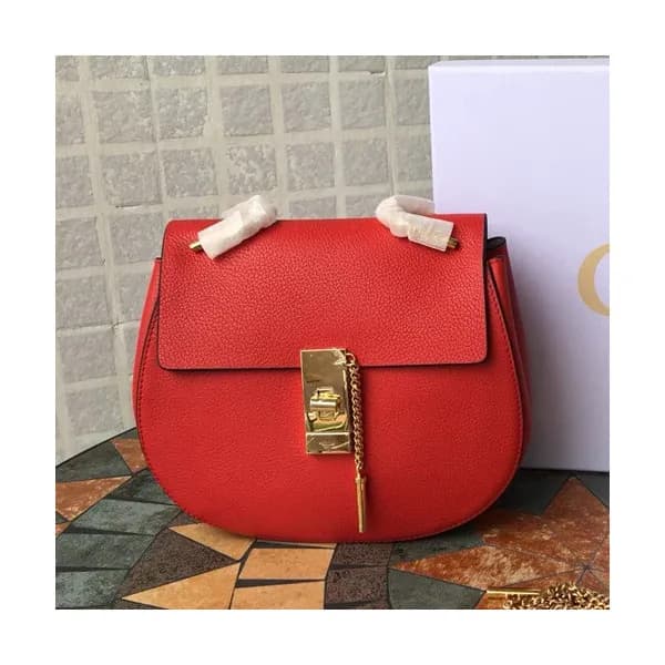 Chole 2019 Drew Leather Shoulder Bag, 20/23.5cm -… - 1