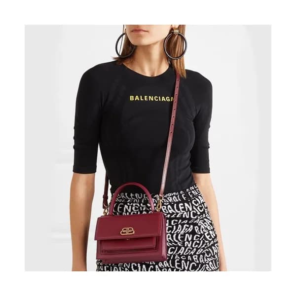 Balenciaga 2019 Sharp XS Leather Satchel Tote Sho… - 1