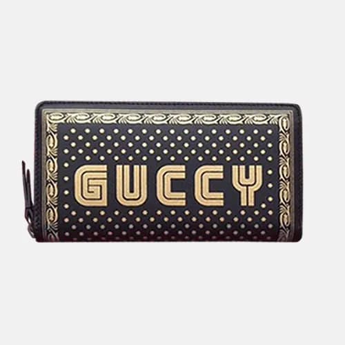 Gucci 2019 Print Leather Zip Round Wallet 510488 … - 1