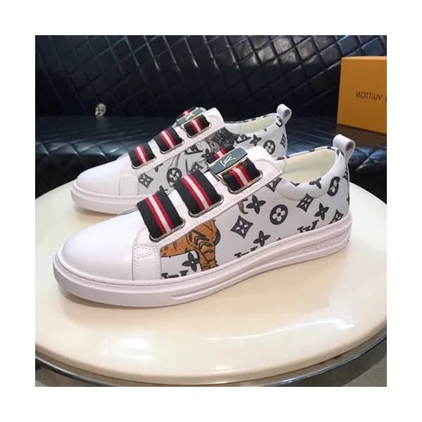 Louis Vuitton 2019 Mens Leather & Denim Sneakers -… - 1