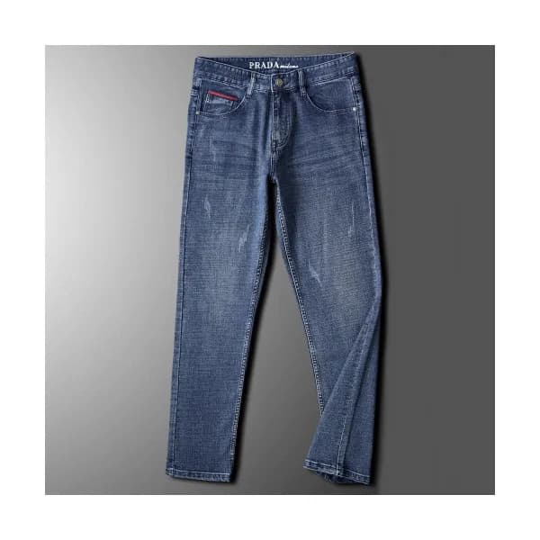 Prada 2019 Mens Classic Logo Denim Pants - 프라다 201… - 1