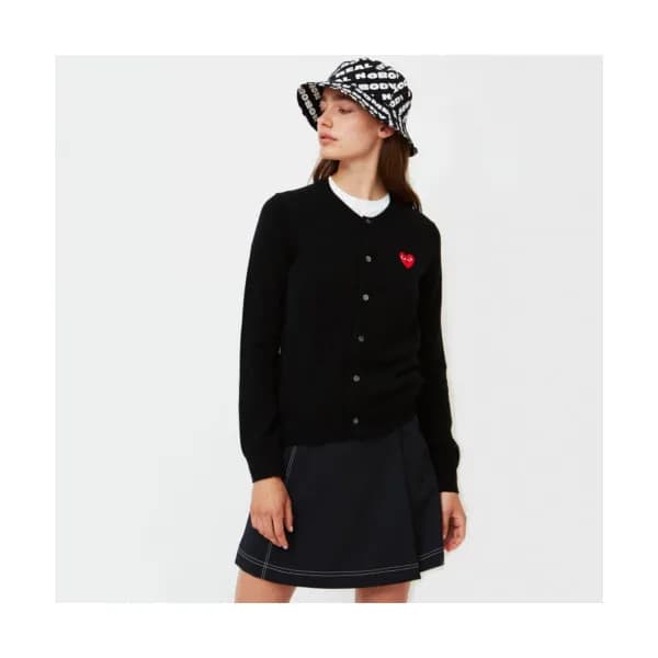 Cdgplay Womens Round neck Wool Cardigan - 꼼데가르송 여… - 1
