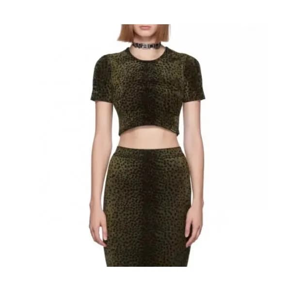 Alexsander Wang Womens Animal Print Short Sleeved … - 1