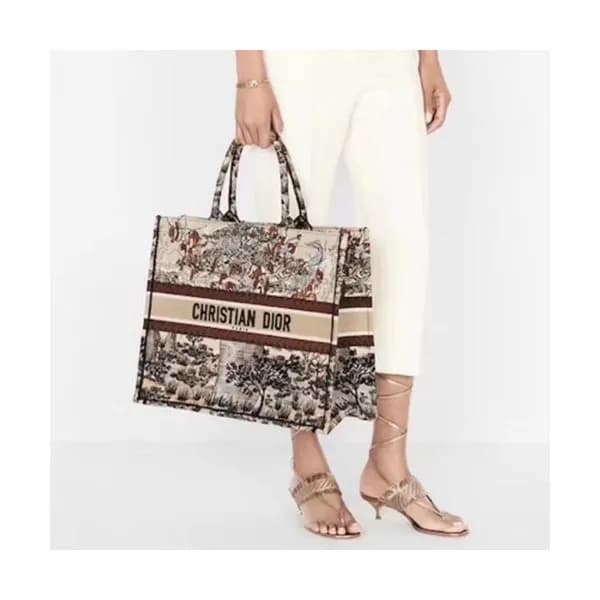 Dior 2020 Woman Canvas Book Tote Shopper Bag,41.5C… - 1