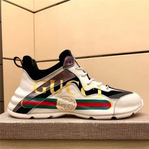Gucci 2020 Men's Leather Sneakers - 구찌 2020 남성… - 1