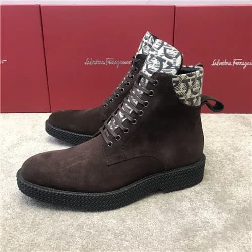 Salvatore Ferragamo 2020 Men's Leather Ankle B… - 1