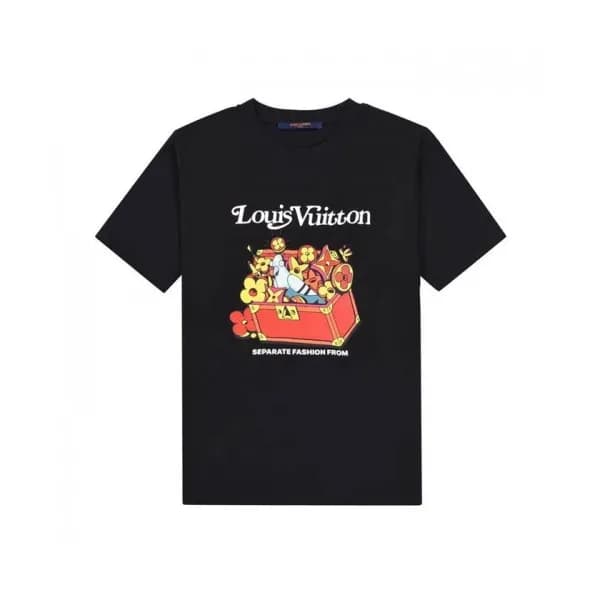 [주문폭주]Louis vuitton Mm/Wm Logo Short Sleeved Tshi… - 1