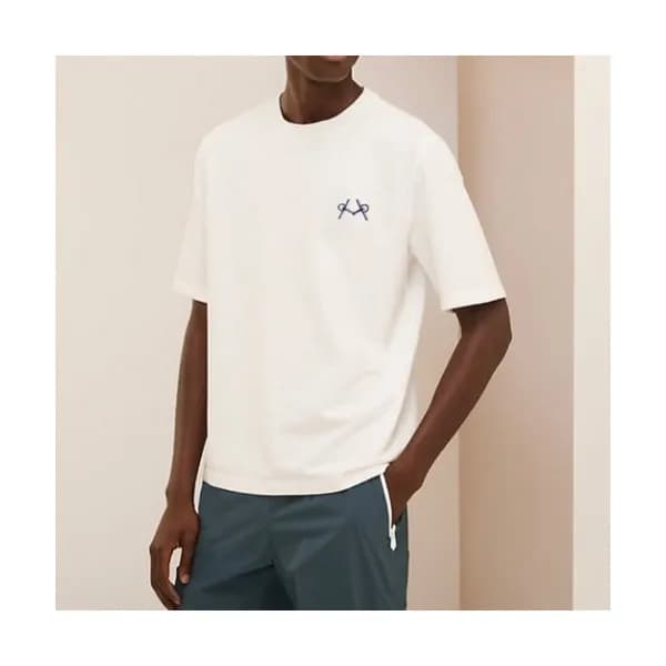 [에르메스]Hermes 2021 Mens Crew-neck Short Sleeved Tsh… - 1