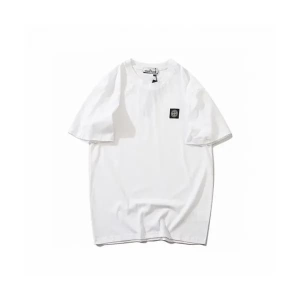 Stone Island Mens Crew-neck Cotton Short Sleeved … - 1