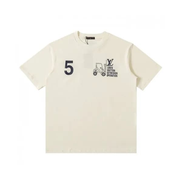 Louis vuitton Mm/Wm Logo Short Sleeved Tshirts Iv… - 1