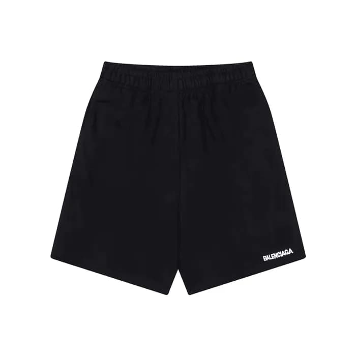 Balenciaga Mens Logo Training Half Pants Black - … - 1