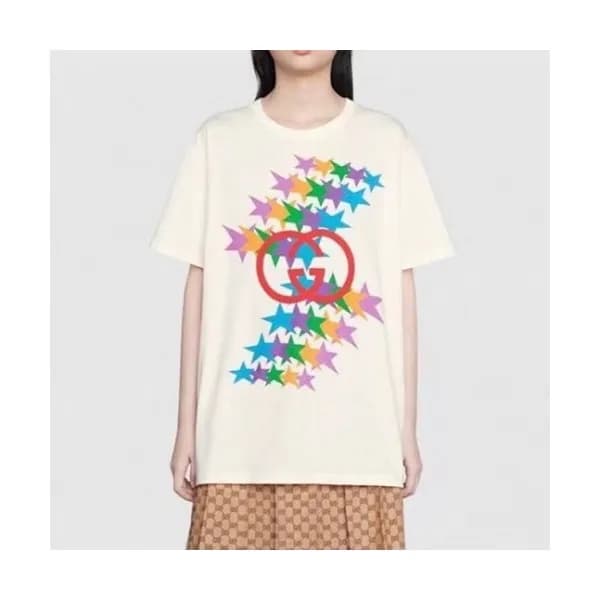 [트렌디]Gucci Mm/Wm Logo Short Sleeved Tshirts Ivory… - 1