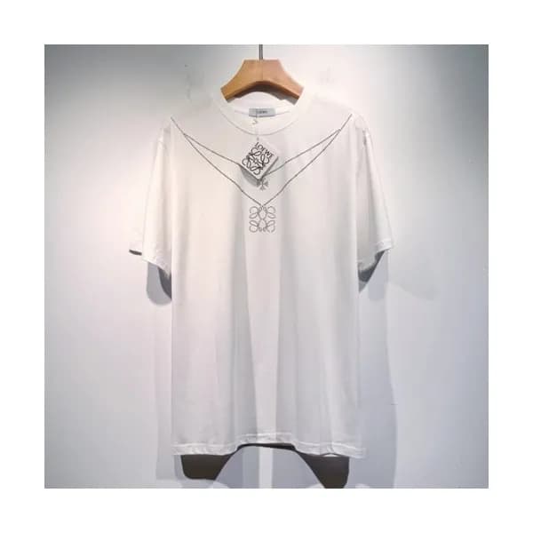 [추천템]Loewe Mm/Wm Smile Short Sleeved Tshirts Whit… - 1