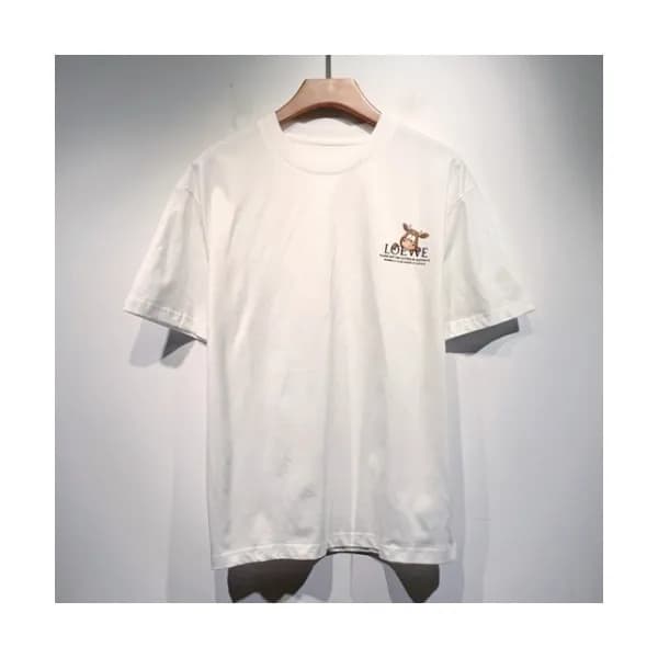 [추천템]Loewe Mm/Wm Smile Short Sleeved Tshirts Whit… - 1