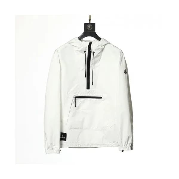Moncler Mens Logo Casual Jackets White - 몽클레어 202… - 1
