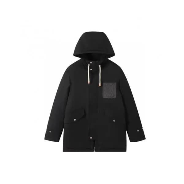 Loewe Mens Logo Casual Duck-down Jackets Black - … - 1