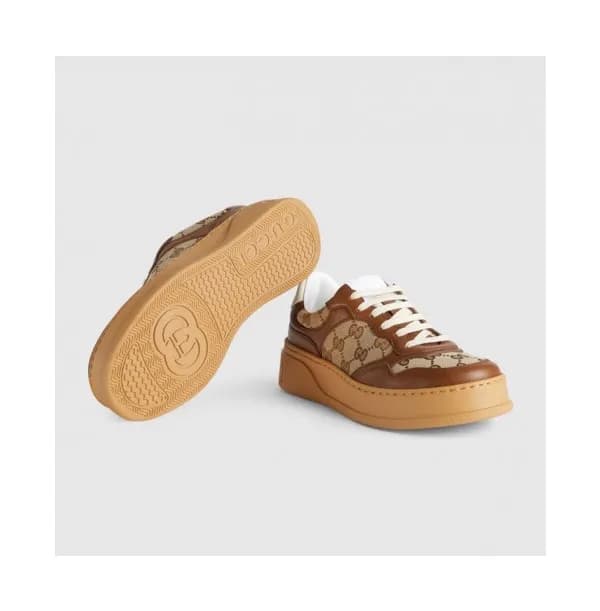 구찌 남/녀 트렌디 브라운 스니커즈 - Gucci Unisex Trendy Sneakers… - 1