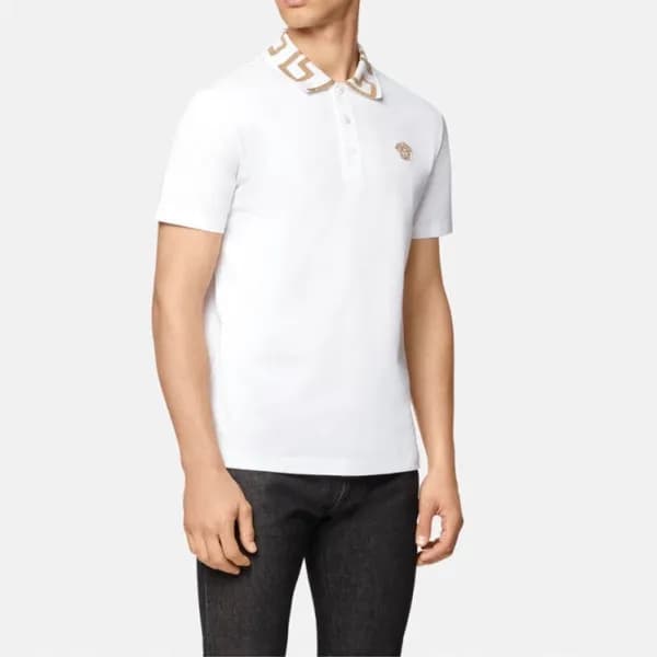 베르사체 남성 화이트 폴로 반팔티 - Mens White Tshirts - ver0888x - 1