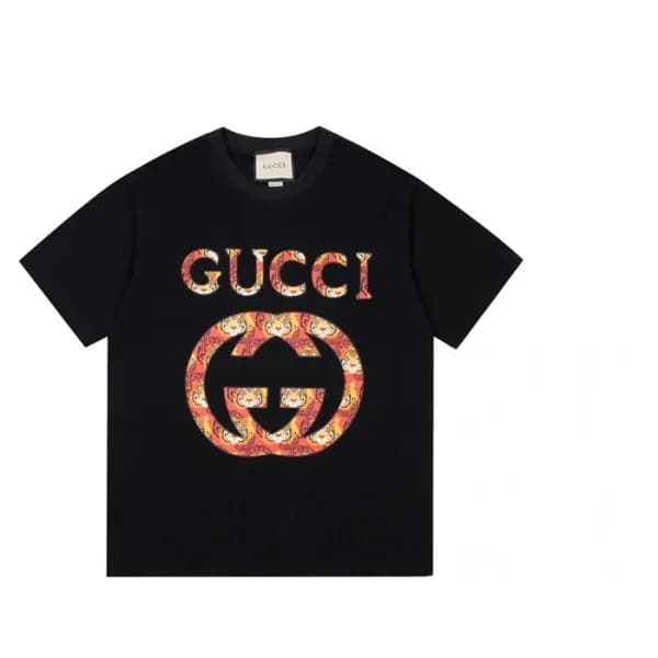 구찌 남성 크루넥 블랙 반팔티 - Mens Black Tshirts - guc04678x - 1