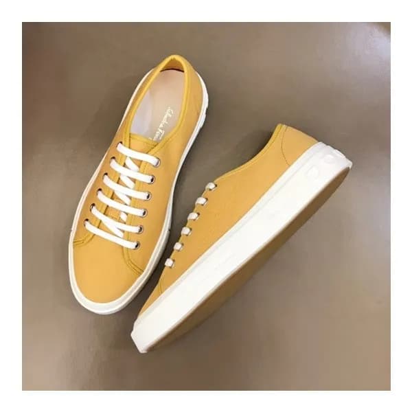 페라가모 남성 모던 옐로우 스니커즈 - Mens Yellow Sneakers - fer03… - 1