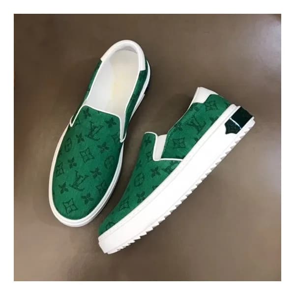 루이비통 남성 Time out 그린 스니커즈 - Mens Green Sneakers - l… - 1