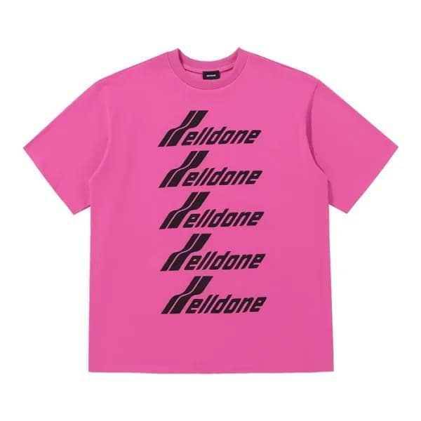 웰던 남/녀 크루넥 핑크 반팔티 - Unisex Pink Tshirts - wel0070… - 1