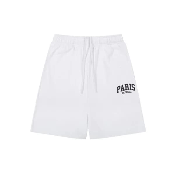 발렌시아가 남성 캐쥬얼 화이트 반바지 - Mens White Half-pants - bal… - 1