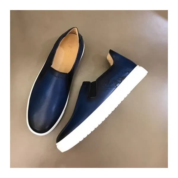 벨루티 남성 클래식 블루 슬립온 - Mens Blue Slip-ons - ber0099x - 1