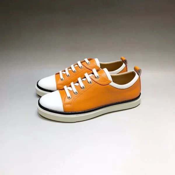 에르메스 남성 클래식 오렌지 스니커즈 - Mens Orange Sneakers - her0… - 1