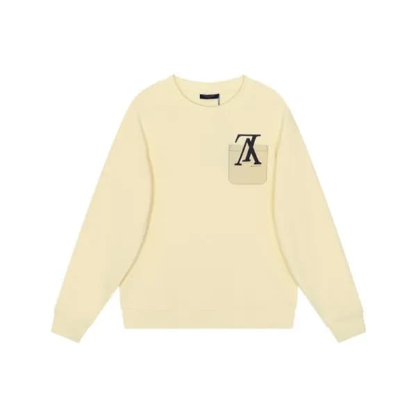 루이비통 남성 모던 아이보리 맨투맨 - Louis vuitton Mens Ivory Tsh…