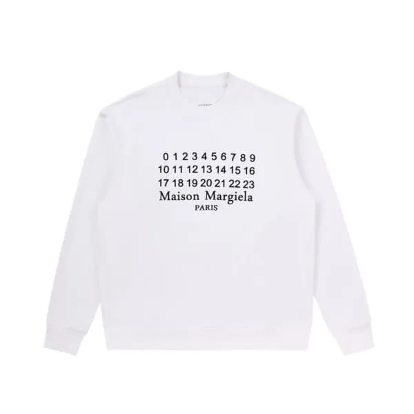 메종 마르지엘라 남성 모던 화이트 맨투맨 - Maison Margiela Mens Whit… - 1