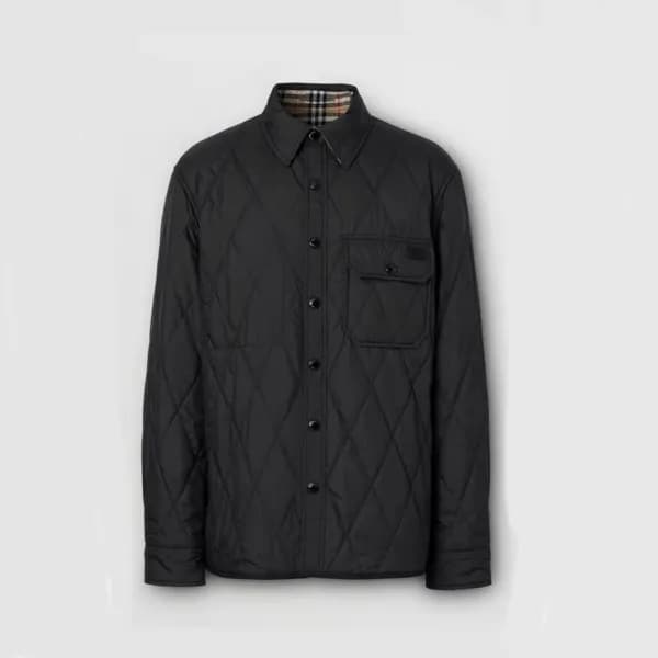 버버리 남성 블랙 다운 양면 자켓 - Burberry Mens Black Jackets -… - 1