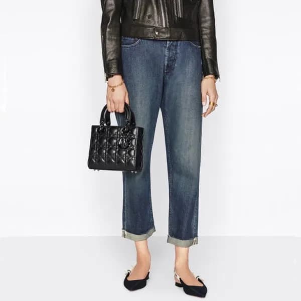 디올 여성 블랙 레이디백 - Dior Womens Black Lady Bag - di219… - 1